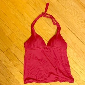 Mossimo Raspberry Tankini Halter Top XL, NWT